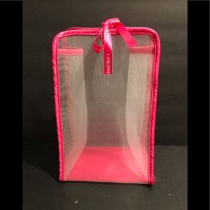 Hot Lancôme Pink Mesh Cosmetic Bag